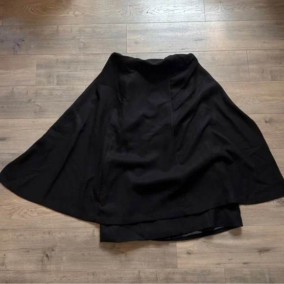 Eloquii Black Cape Coat with Gold Accents - Picture 4 of 4